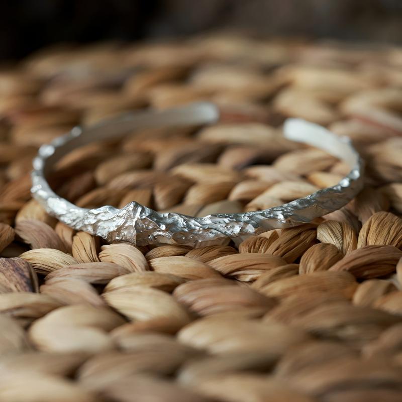 Original Design Kailash 999 Pure Silver Bangle - Handmade Unisex Minimalist Bracelet | FREE SHIPPING