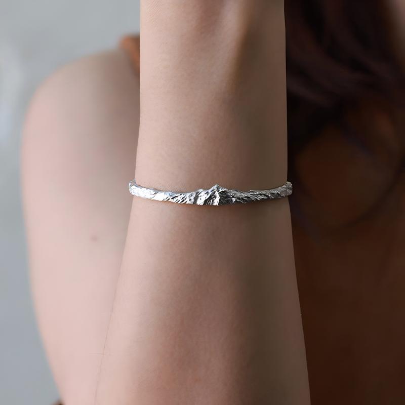 Original Design Kailash 999 Pure Silver Bangle - Handmade Unisex Minimalist Bracelet | FREE SHIPPING