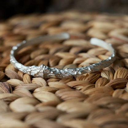 Original Design Kailash 999 Pure Silver Bangle - Handmade Unisex Minimalist Bracelet | FREE SHIPPING