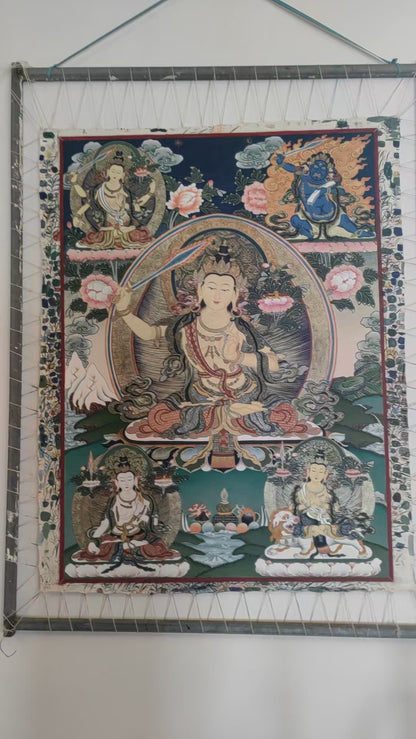 [Intangible Cultural Heritage: A Masterpiece of Artistry] REGONG Thangka—Hand-painted with natural mineral pigments, designated as a National Intangible Cultural Heritage, free shipping included