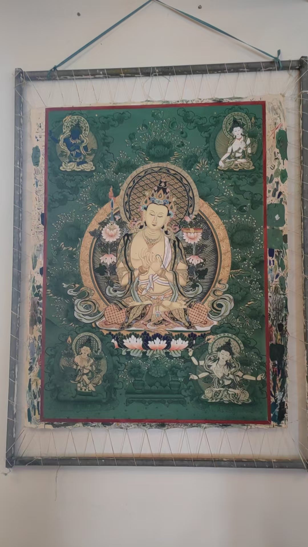 [Intangible Cultural Heritage: A Masterpiece of Artistry] REGONG Thangka—Hand-painted with natural mineral pigments, designated as a National Intangible Cultural Heritage, free shipping included