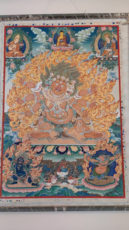 [Intangible Cultural Heritage: A Masterpiece of Artistry] REGONG Thangka—Hand-painted with natural mineral pigments, designated as a National Intangible Cultural Heritage, free shipping included