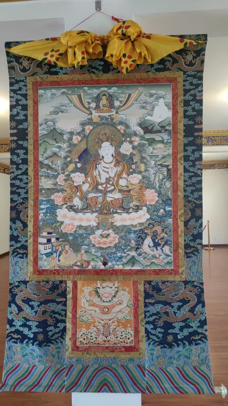 [Intangible Cultural Heritage: A Masterpiece of Artistry] REGONG Thangka—Hand-painted with natural mineral pigments, designated as a National Intangible Cultural Heritage, free shipping included