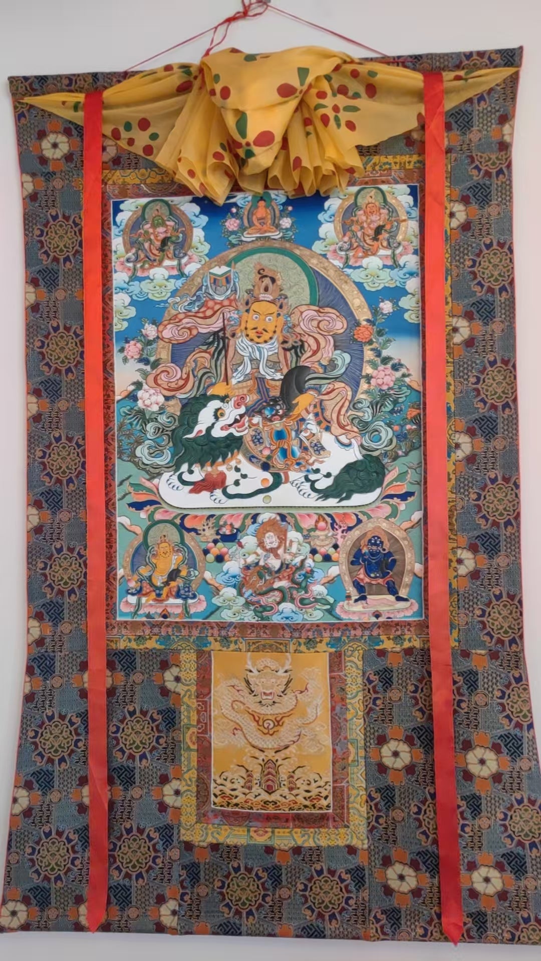 [Intangible Cultural Heritage: A Masterpiece of Artistry] REGONG Thangka—Hand-painted with natural mineral pigments, designated as a National Intangible Cultural Heritage, free shipping included