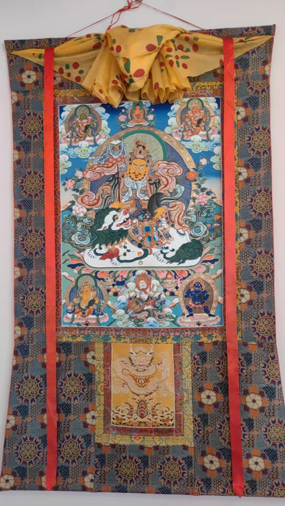 [Intangible Cultural Heritage: A Masterpiece of Artistry] REGONG Thangka—Hand-painted with natural mineral pigments, designated as a National Intangible Cultural Heritage, free shipping included