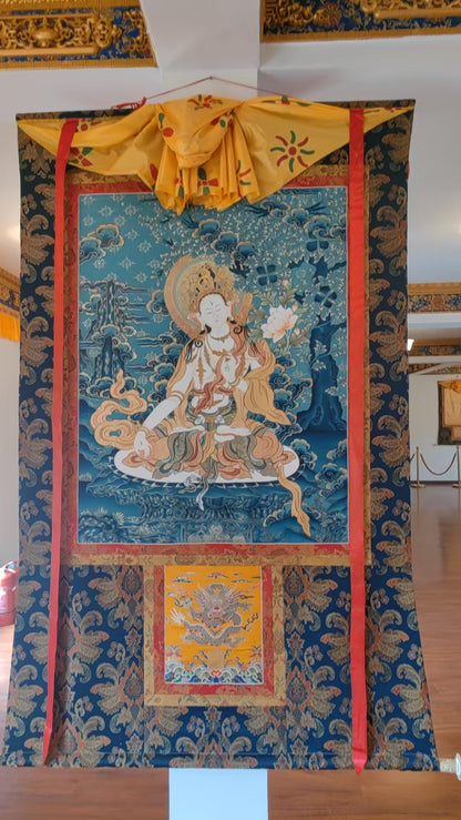 [Intangible Cultural Heritage: A Masterpiece of Artistry] REGONG Thangka—Hand-painted with natural mineral pigments, designated as a National Intangible Cultural Heritage, free shipping included