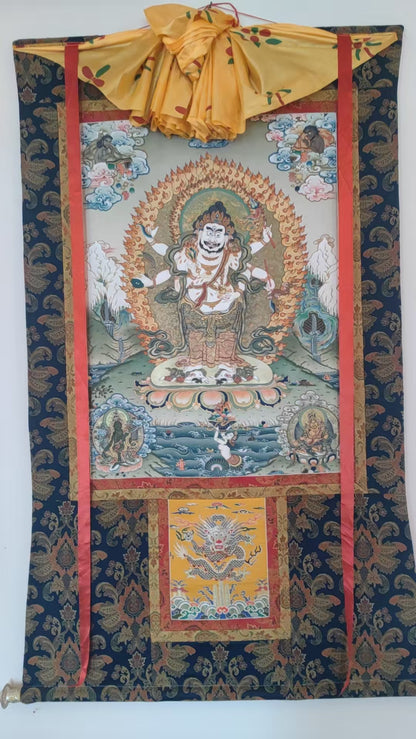 [Intangible Cultural Heritage: A Masterpiece of Artistry] REGONG Thangka—Hand-painted with natural mineral pigments, designated as a National Intangible Cultural Heritage, free shipping included
