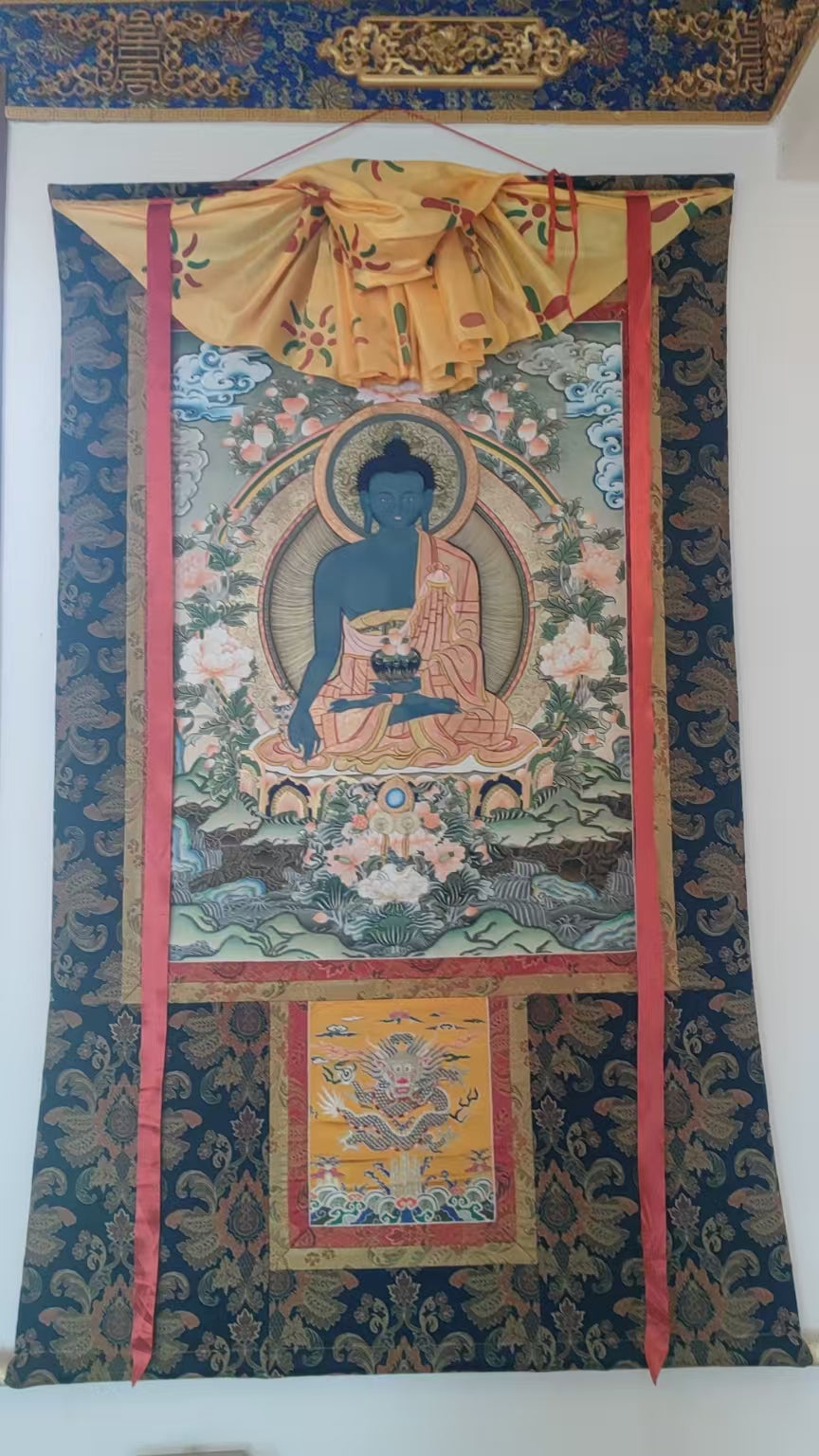 [Intangible Cultural Heritage: A Masterpiece of Artistry] REGONG Thangka—Hand-painted with natural mineral pigments, designated as a National Intangible Cultural Heritage, free shipping included