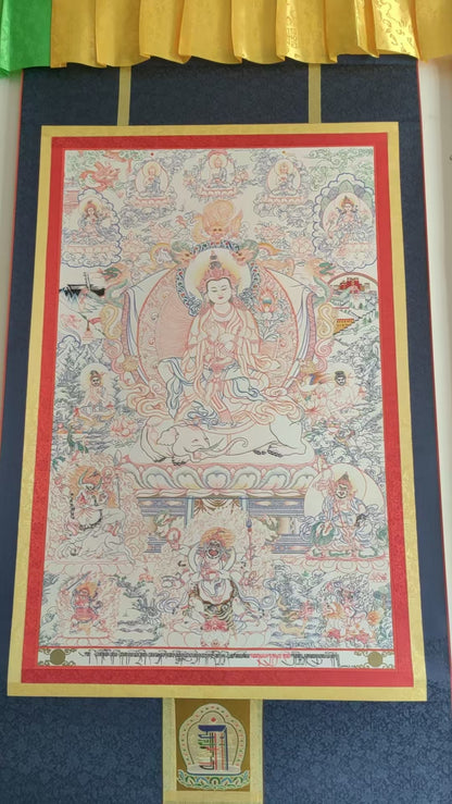 [Intangible Cultural Heritage: A Masterpiece of Artistry] REGONG Thangka—Hand-painted with natural mineral pigments, designated as a National Intangible Cultural Heritage, free shipping included