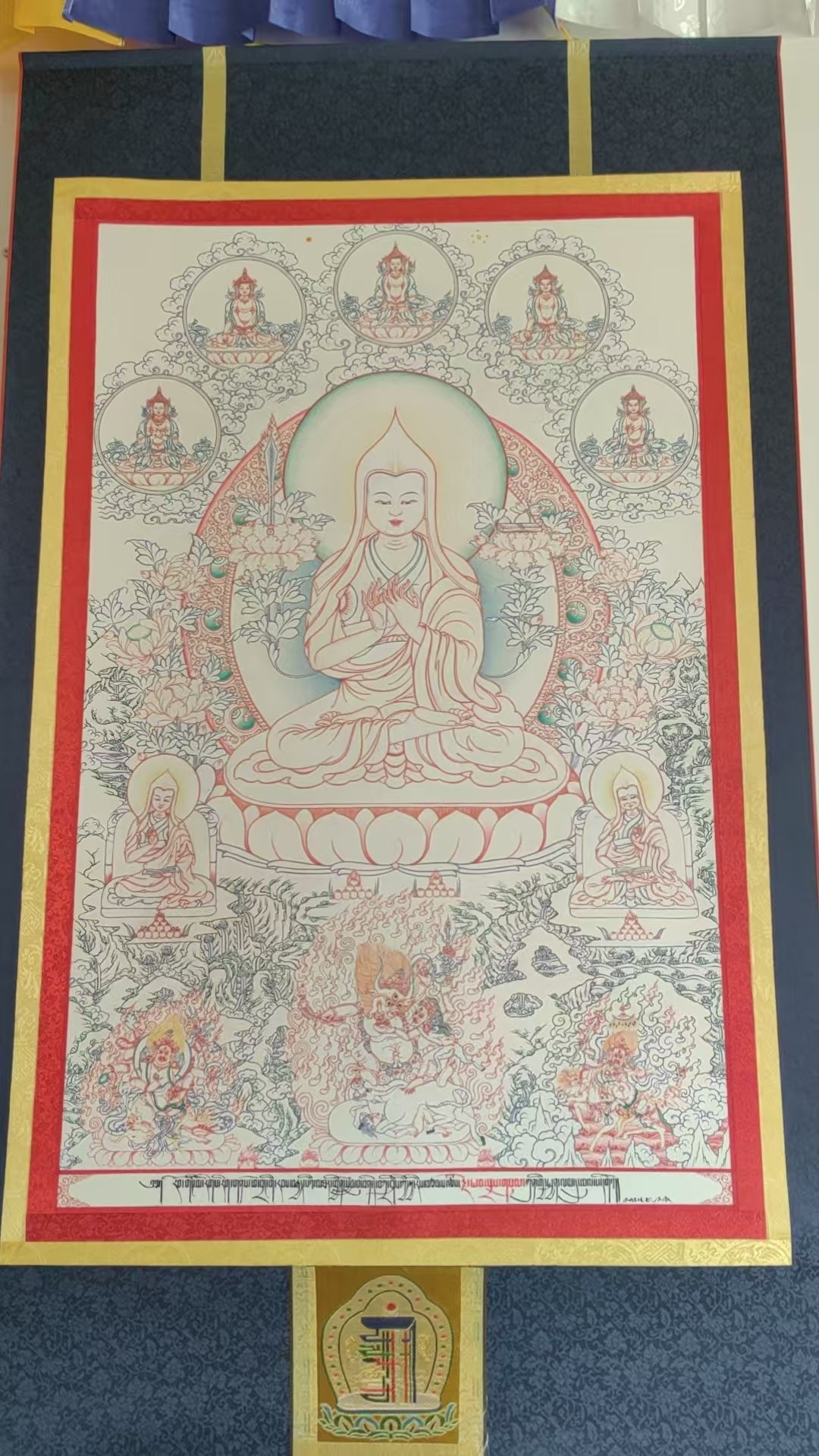 [Intangible Cultural Heritage: A Masterpiece of Artistry] REGONG Thangka—Hand-painted with natural mineral pigments, designated as a National Intangible Cultural Heritage, free shipping included