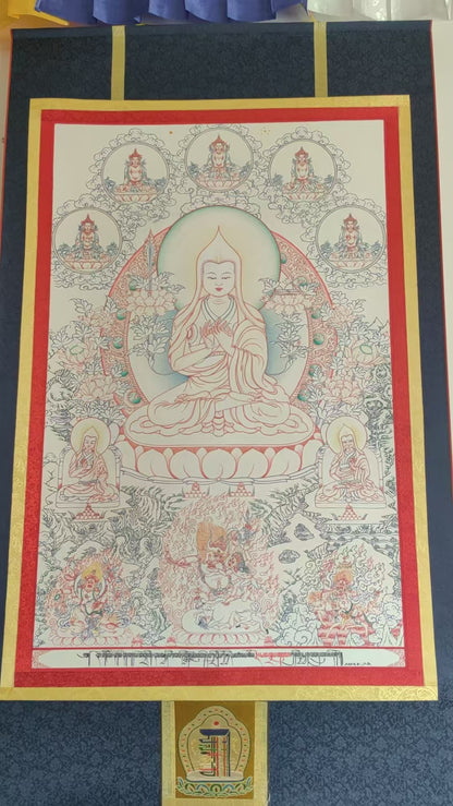 [Intangible Cultural Heritage: A Masterpiece of Artistry] REGONG Thangka—Hand-painted with natural mineral pigments, designated as a National Intangible Cultural Heritage, free shipping included
