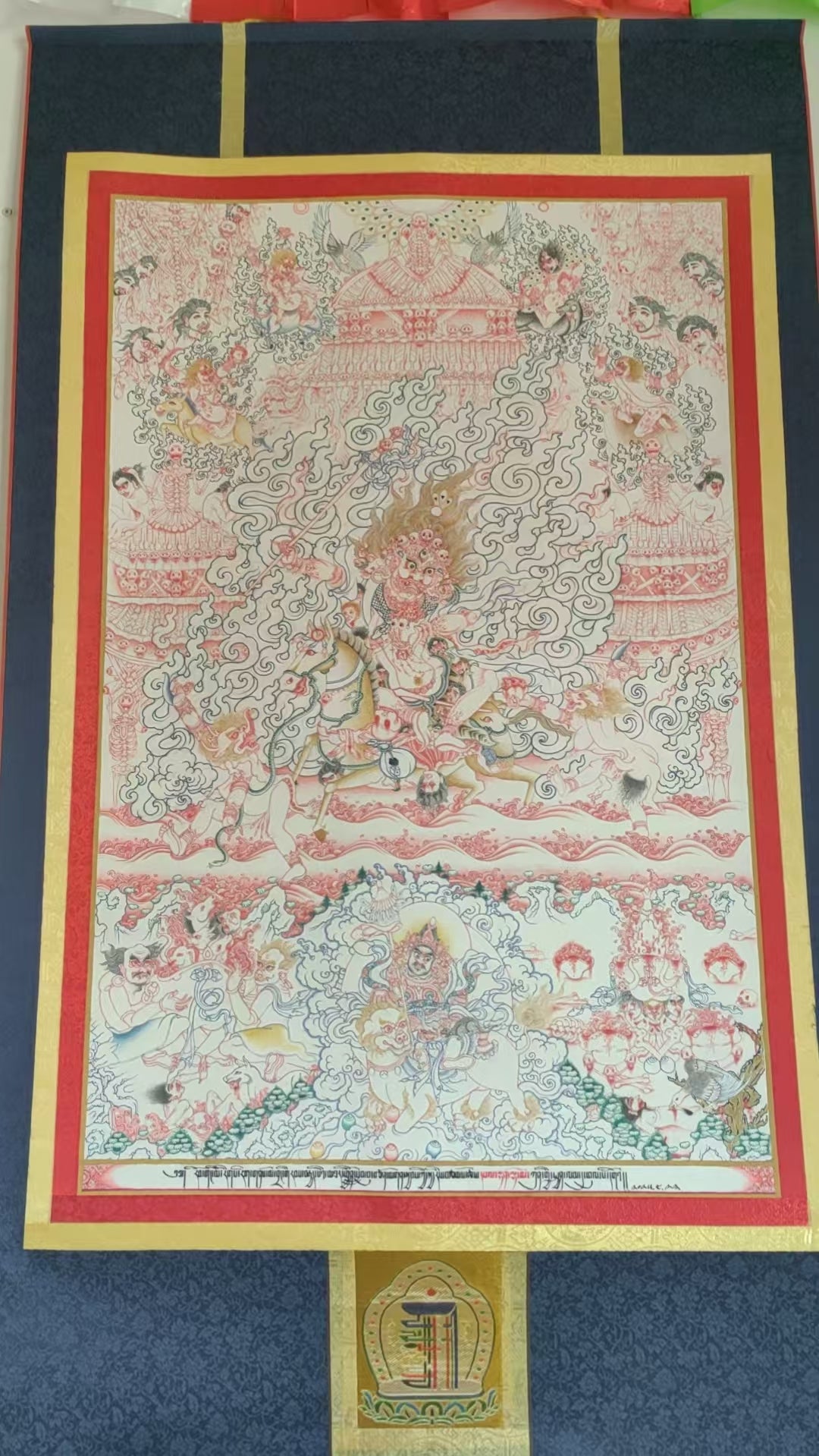 [Intangible Cultural Heritage: A Masterpiece of Artistry] REGONG Thangka—Hand-painted with natural mineral pigments, designated as a National Intangible Cultural Heritage, free shipping included