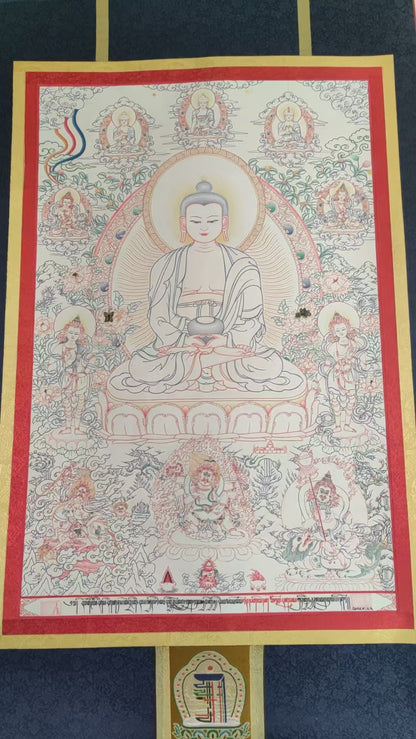 [Intangible Cultural Heritage: A Masterpiece of Artistry] REGONG Thangka—Hand-painted with natural mineral pigments, designated as a National Intangible Cultural Heritage, free shipping included