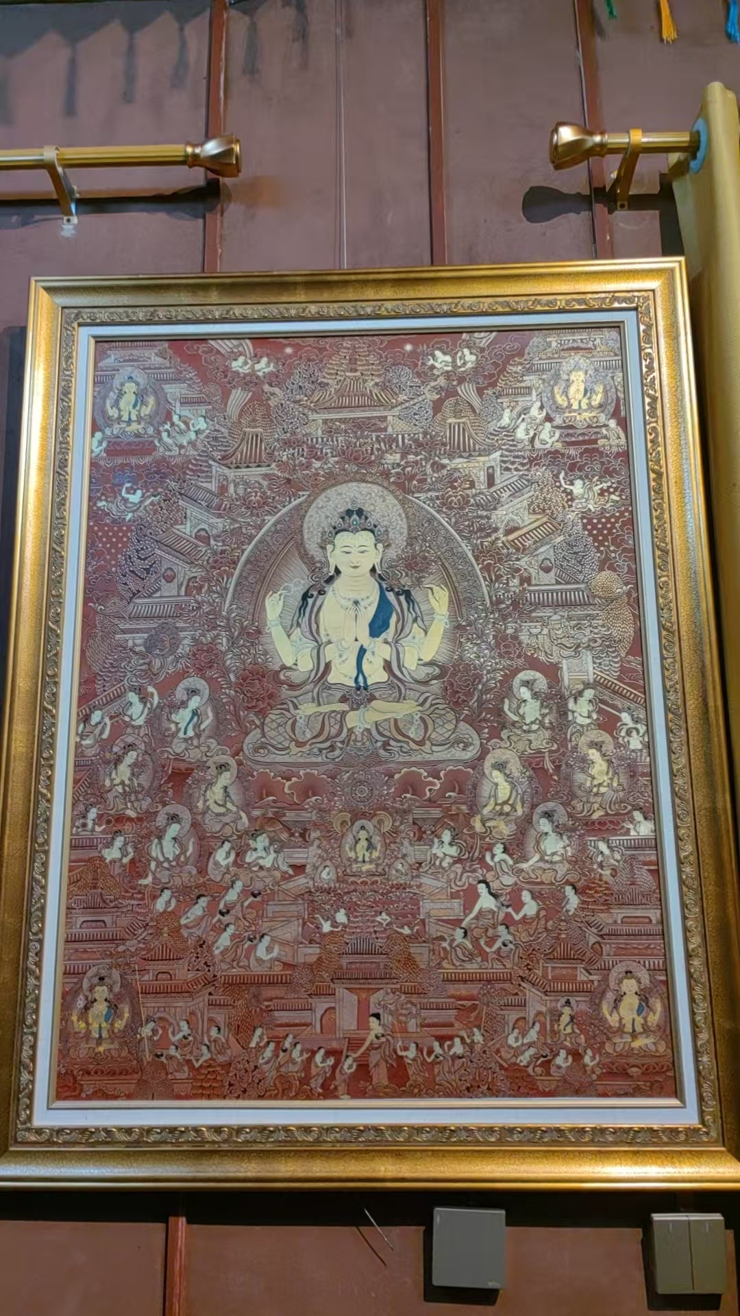 [Intangible Cultural Heritage: A Masterpiece of Artistry] REGONG Thangka—Hand-painted with natural mineral pigments, designated as a National Intangible Cultural Heritage, free shipping included