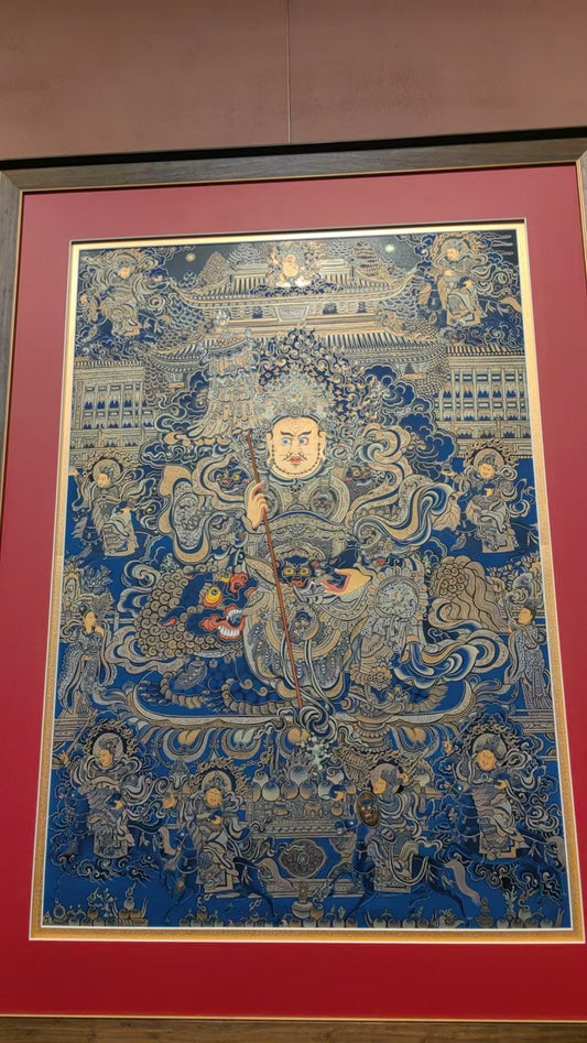[Intangible Cultural Heritage: A Masterpiece of Artistry] REGONG Thangka—Hand-painted with natural mineral pigments, designated as a National Intangible Cultural Heritage, free shipping included
