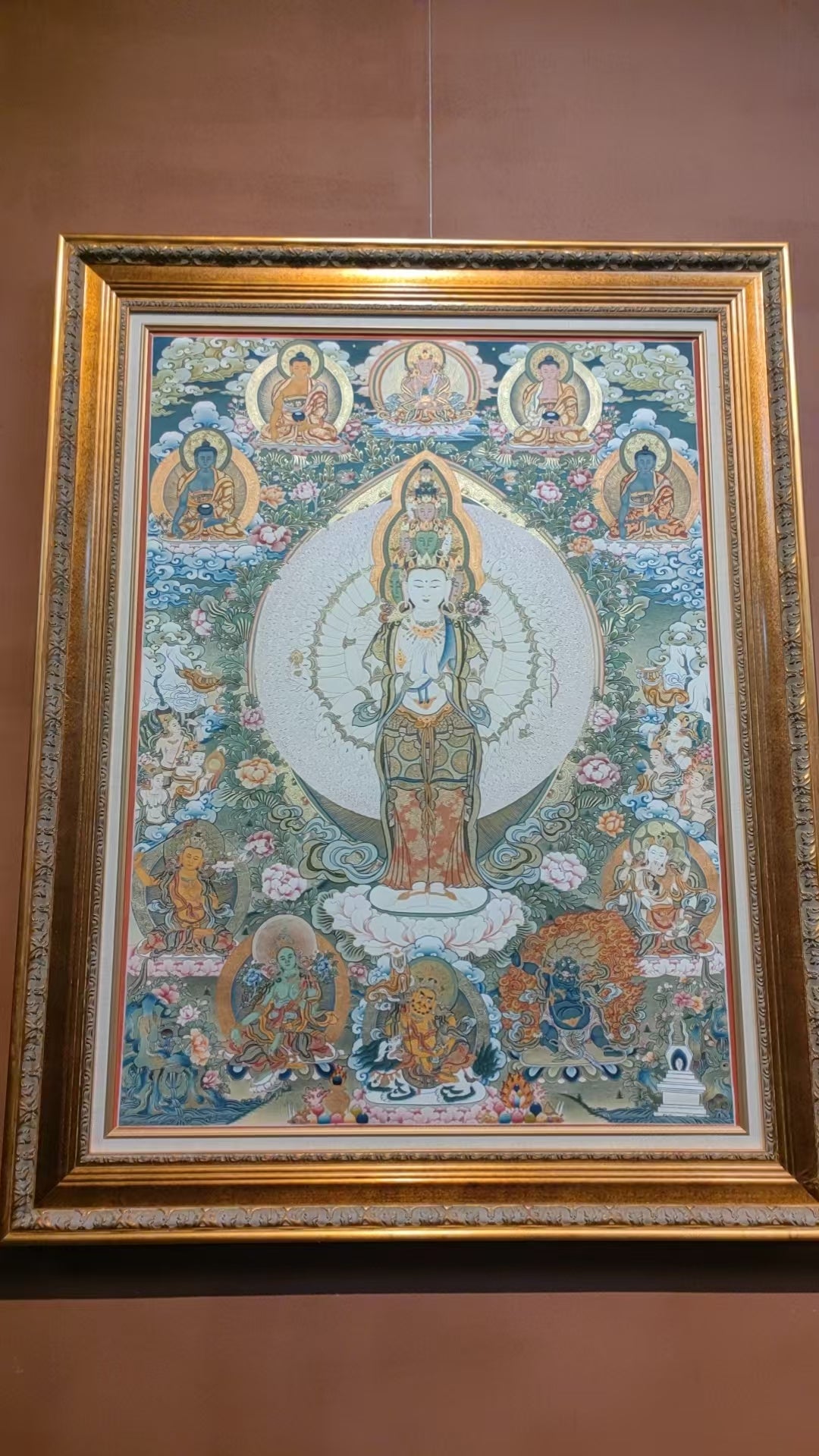 [Intangible Cultural Heritage: A Masterpiece of Artistry] REGONG Thangka—Hand-painted with natural mineral pigments, designated as a National Intangible Cultural Heritage, free shipping included