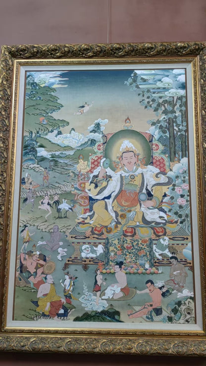 [Intangible Cultural Heritage: A Masterpiece of Artistry] REGONG Thangka—Hand-painted with natural mineral pigments, designated as a National Intangible Cultural Heritage, free shipping included