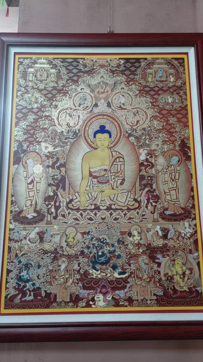 [Intangible Cultural Heritage: A Masterpiece of Artistry] REGONG Thangka—Hand-painted with natural mineral pigments, designated as a National Intangible Cultural Heritage, free shipping included