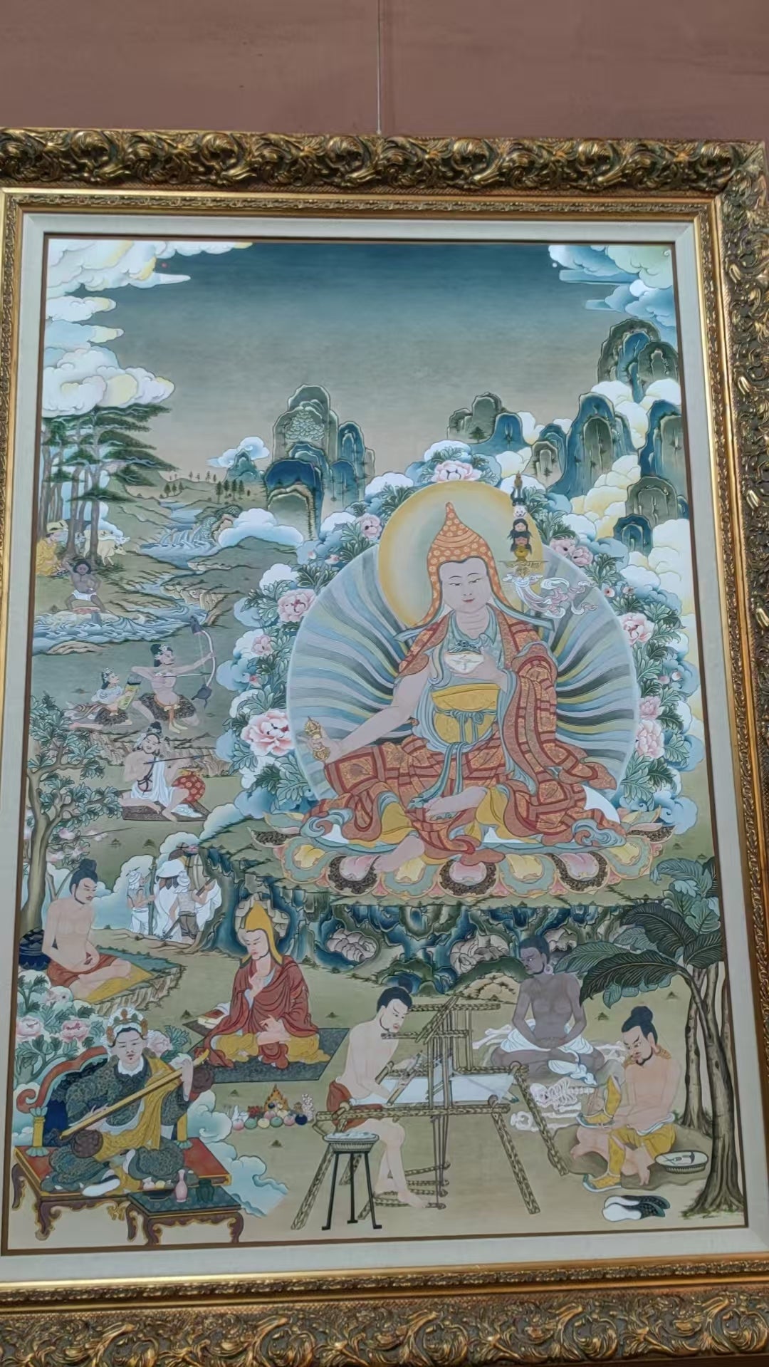 [Intangible Cultural Heritage: A Masterpiece of Artistry] REGONG Thangka—Hand-painted with natural mineral pigments, designated as a National Intangible Cultural Heritage, free shipping included