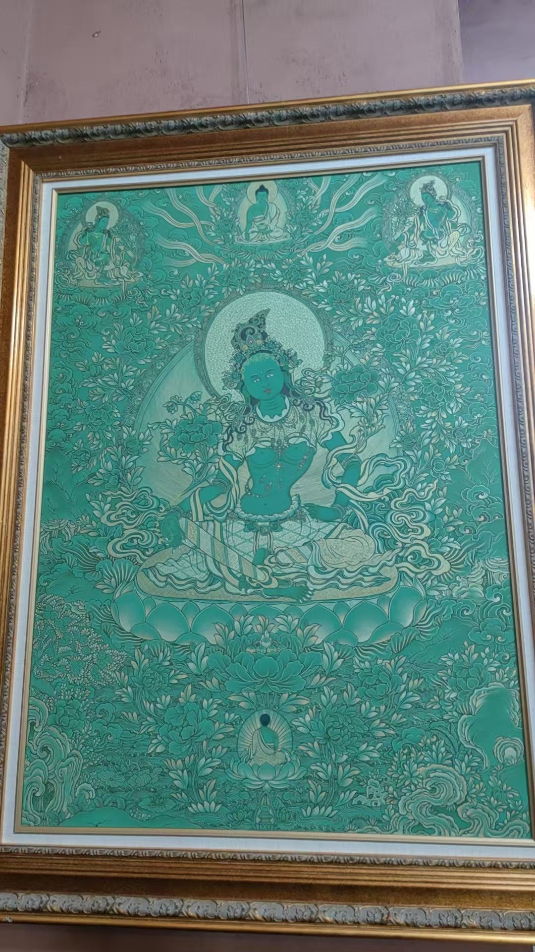 [Intangible Cultural Heritage: A Masterpiece of Artistry] REGONG Thangka—Hand-painted with natural mineral pigments, designated as a National Intangible Cultural Heritage, free shipping included