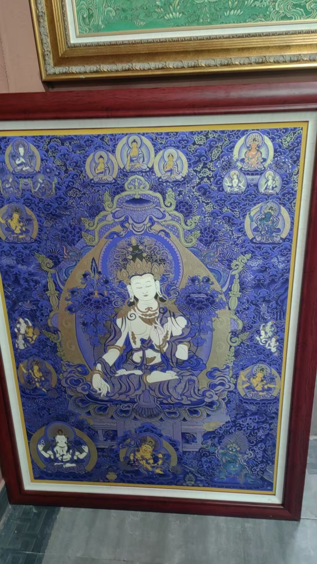 [Intangible Cultural Heritage: A Masterpiece of Artistry] REGONG Thangka—Hand-painted with natural mineral pigments, designated as a National Intangible Cultural Heritage, free shipping included