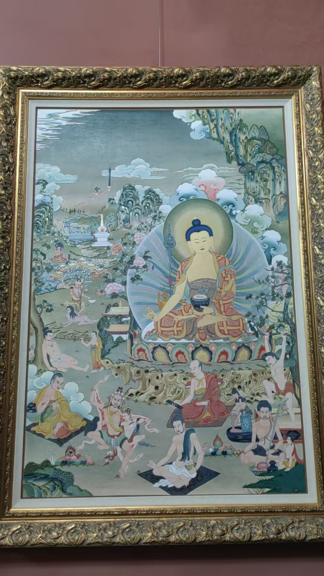 [Intangible Cultural Heritage: A Masterpiece of Artistry] REGONG Thangka—Hand-painted with natural mineral pigments, designated as a National Intangible Cultural Heritage, free shipping included