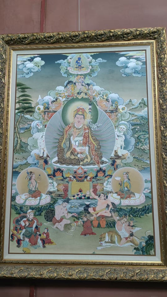 [Intangible Cultural Heritage: A Masterpiece of Artistry] REGONG Thangka—Hand-painted with natural mineral pigments, designated as a National Intangible Cultural Heritage, free shipping included